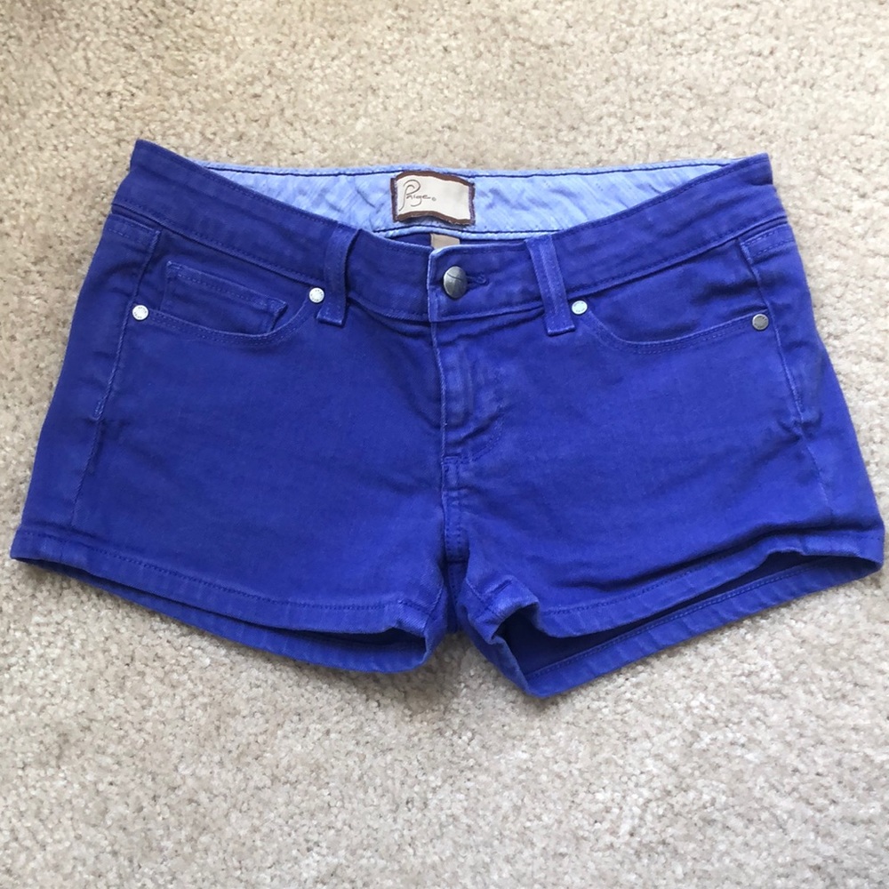 Blue Paige Denim Shorts